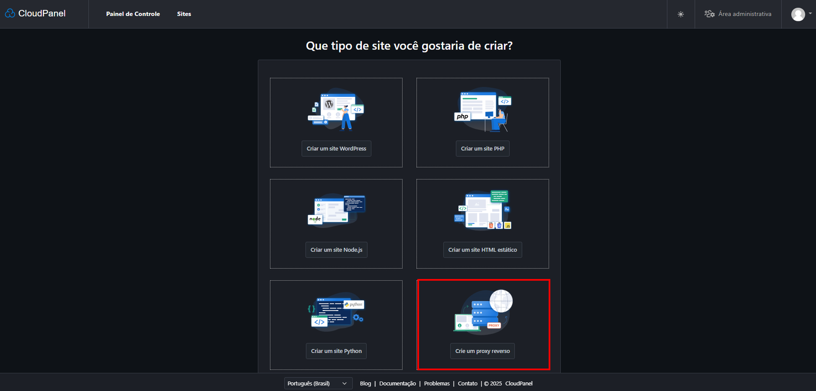 Criar um proxy Reverso