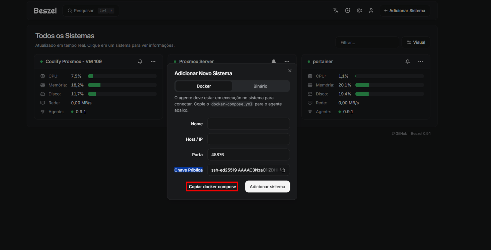 Copiar Docker compose