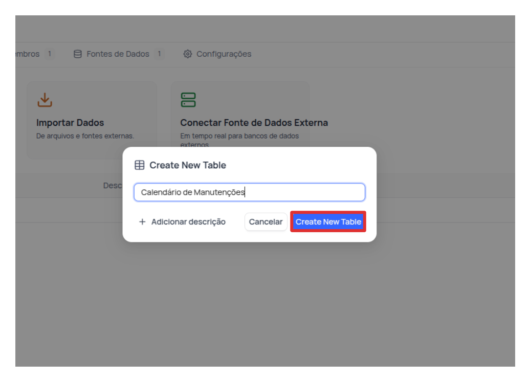 Calendário de Manutenções - NocoDB